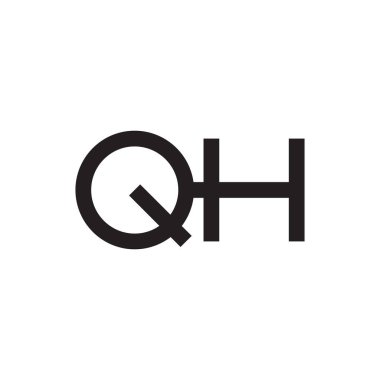 qh ilk harf vektör logosu