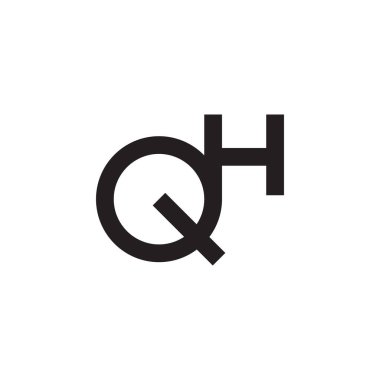 qh ilk harf vektör logosu
