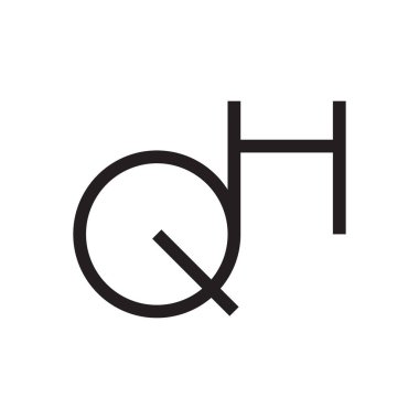qh ilk harf vektör logosu