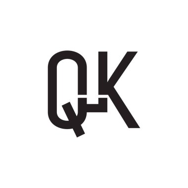 qk ilk harf vektör logosu