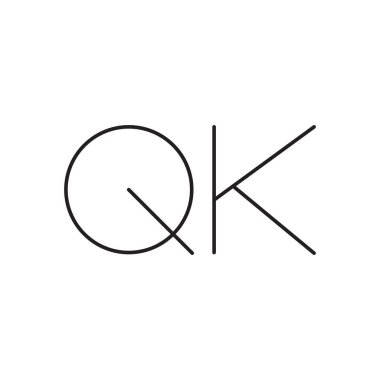 qk ilk harf vektör logosu