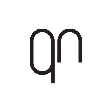 qn ilk harf vektör logosu