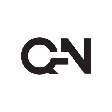 qn ilk harf vektör logosu