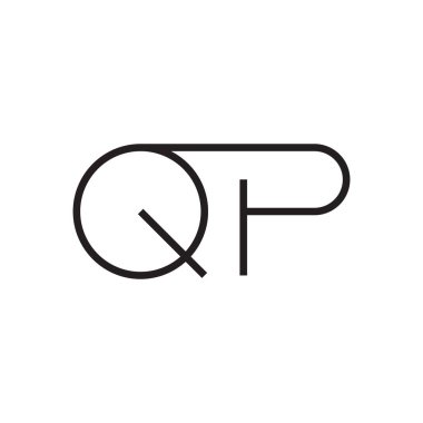 qp ilk harf vektör logosu