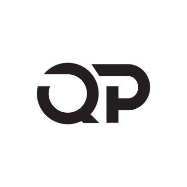 qp ilk harf vektör logosu