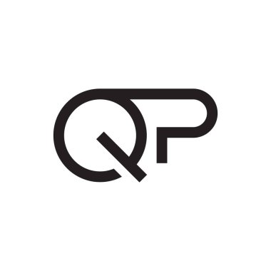 qp ilk harf vektör logosu