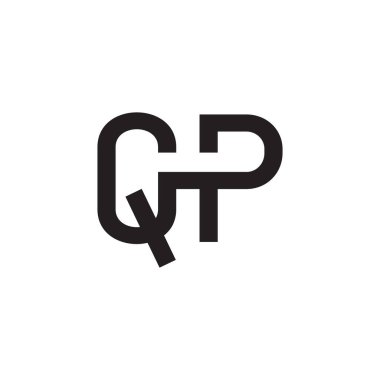 qp ilk harf vektör logosu