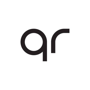 qr ilk harf vektör logosu