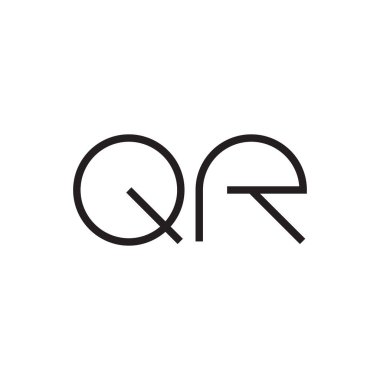 qr ilk harf vektör logosu