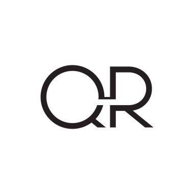 qr ilk harf vektör logosu