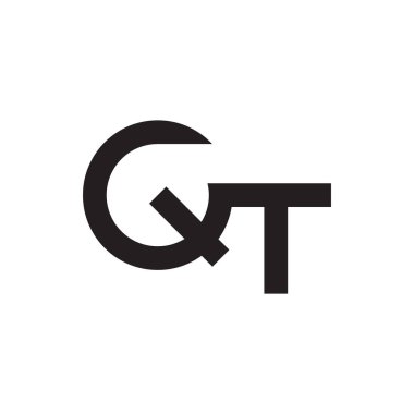 qt ilk harf vektör logosu