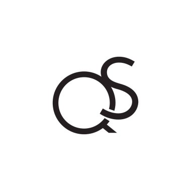 Qs ilk harf vektör logosu