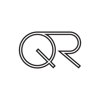 qr ilk harf vektör logosu