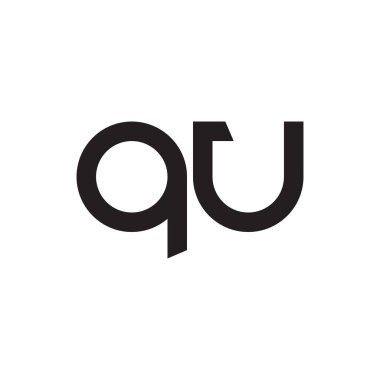 qu ilk harf vektör logosu
