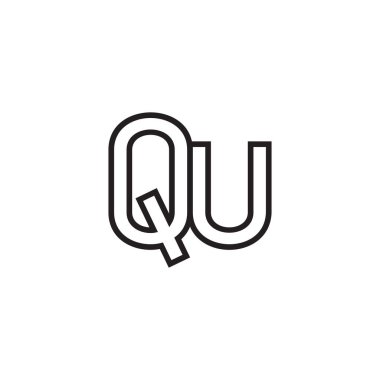 qu ilk harf vektör logosu