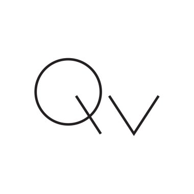 qv ilk harf vektör logosu