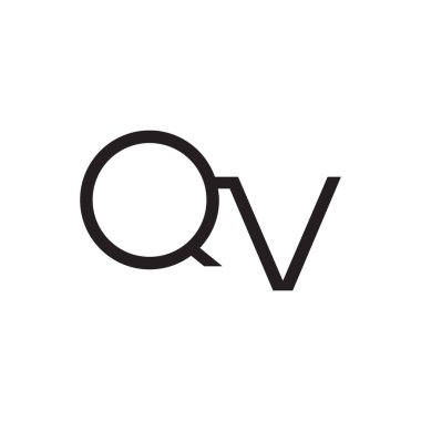 qv ilk harf vektör logosu