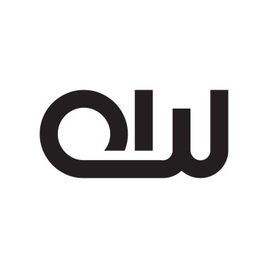 qw ilk harf vektör logosu