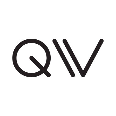 qw ilk harf vektör logosu