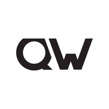 qw ilk harf vektör logosu