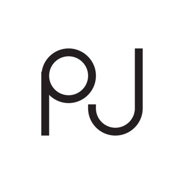 pj ilk harf vektör logosu