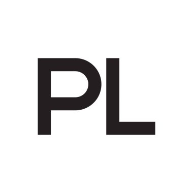 pl ilk harf vektör logosu