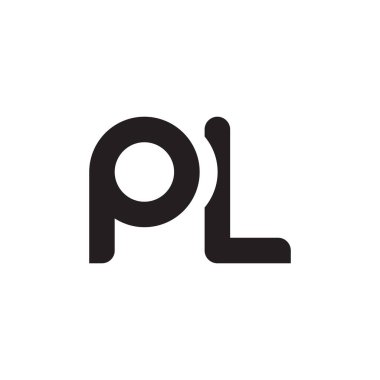 pl ilk harf vektör logosu