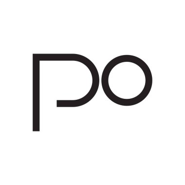 Po ilk harf vektör logosu