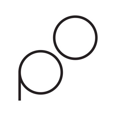 Po ilk harf vektör logosu