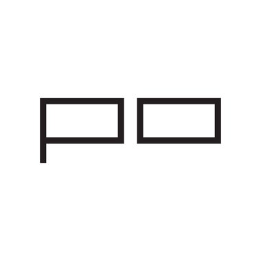 Po ilk harf vektör logosu