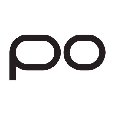 Po ilk harf vektör logosu