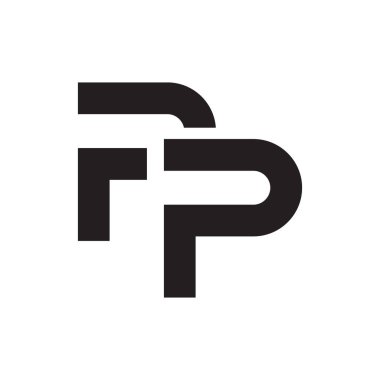 pp ilk harf vektör logosu
