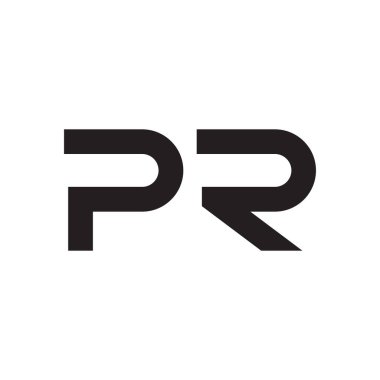pr ilk harf vektör logosu