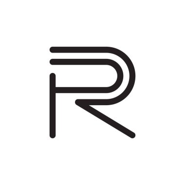 pr ilk harf vektör logosu