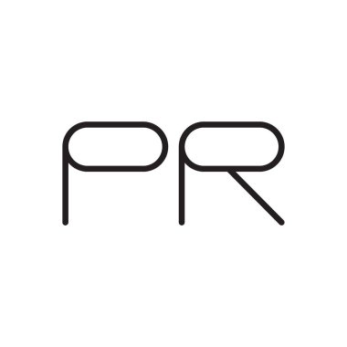 pr ilk harf vektör logosu