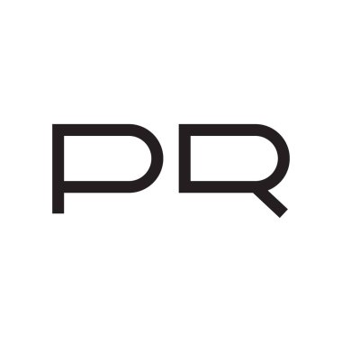 pr ilk harf vektör logosu