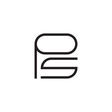 ps ilk harf vektör logosu