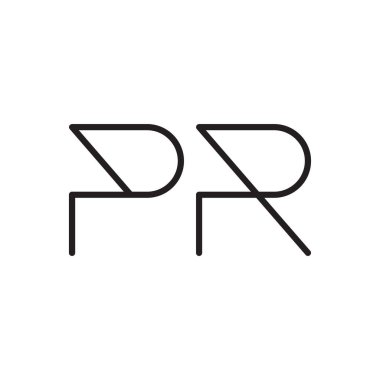 pr ilk harf vektör logosu