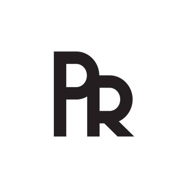 pr ilk harf vektör logosu