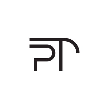 pt ilk harf vektör logosu