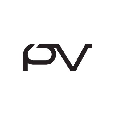 pv ilk harf vektör logosu