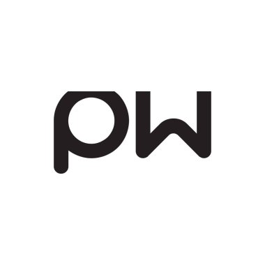pw ilk harf vektör logosu