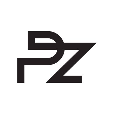 pz ilk harf vektör logosu