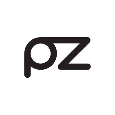 pz ilk harf vektör logosu