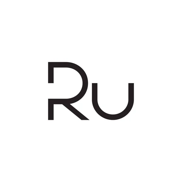 Ru初始字母向量标志 — 图库矢量图片