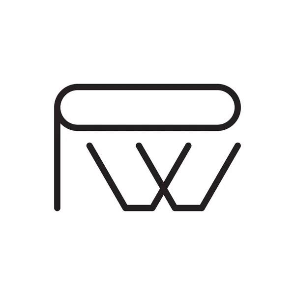 Początkowe Logo Wektora Litery — Wektor stockowy
