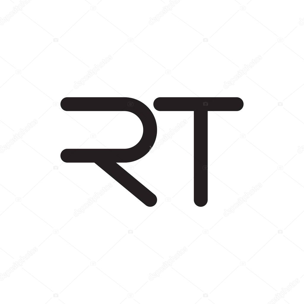 Rt initial letter vector logo