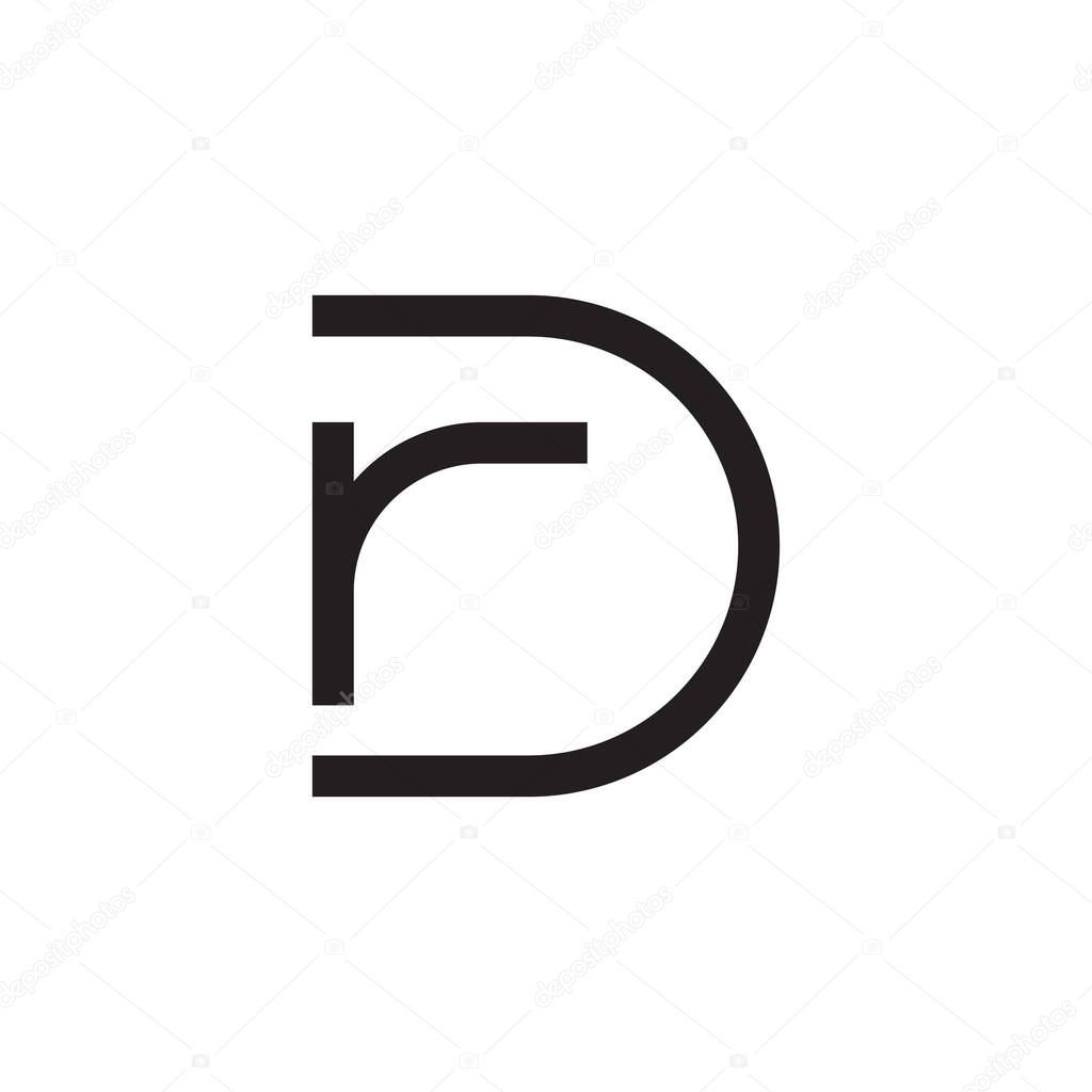Rd initial letter vector logo