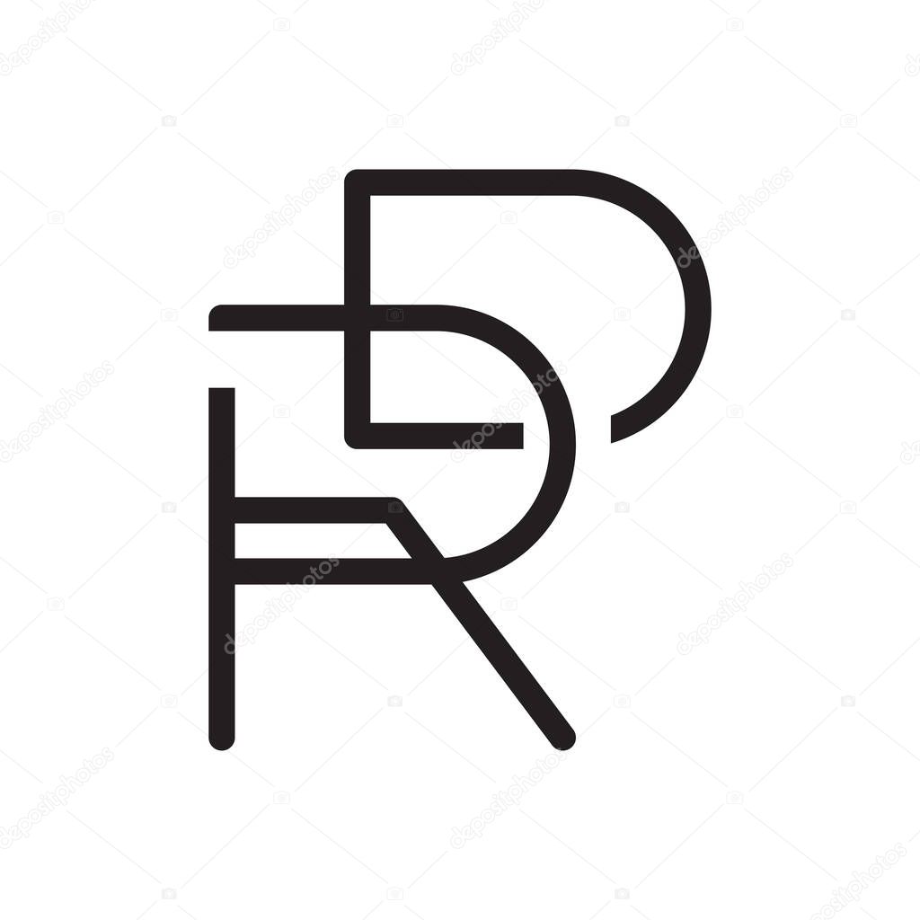 Rd initial letter vector logo