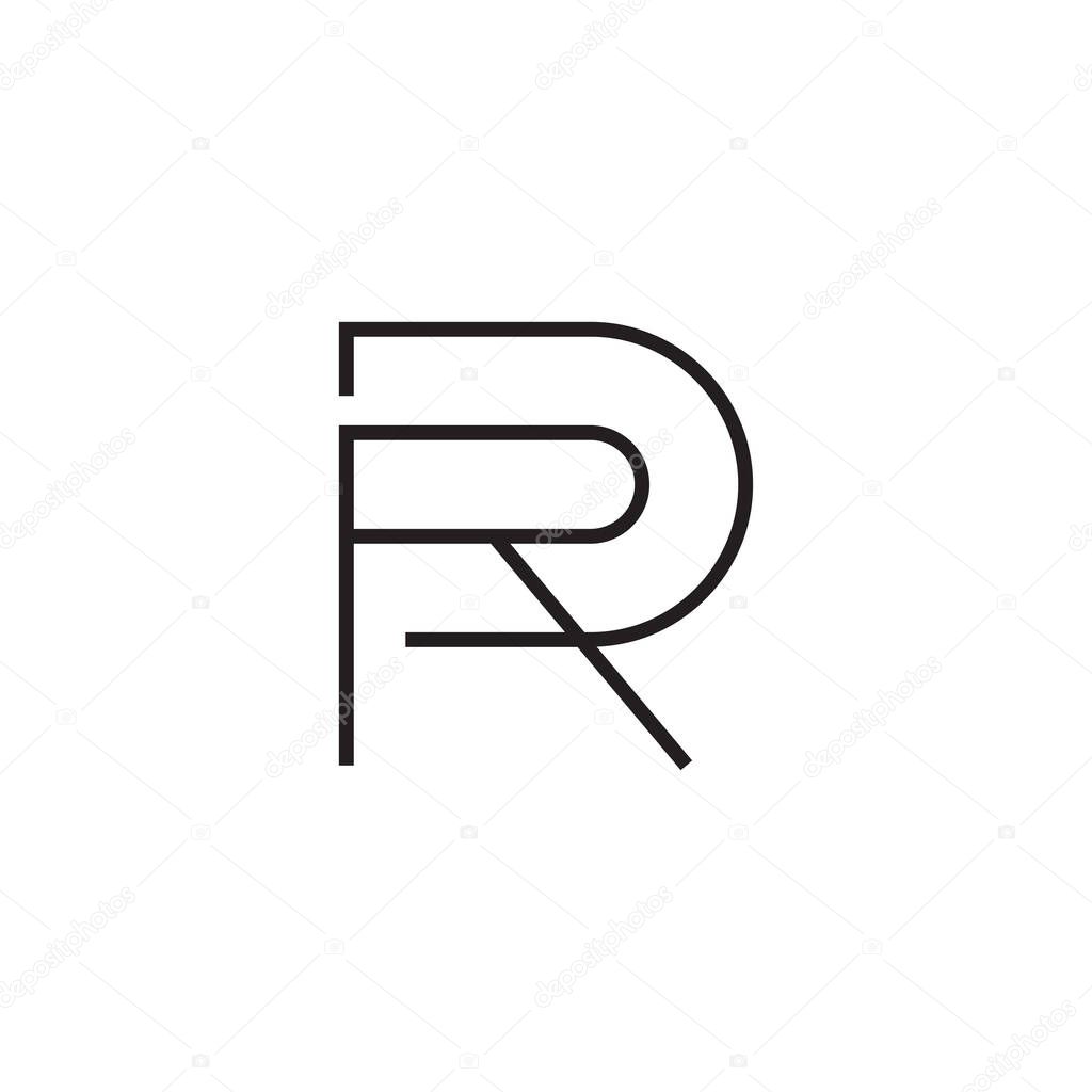 Pr initial letter vector logo